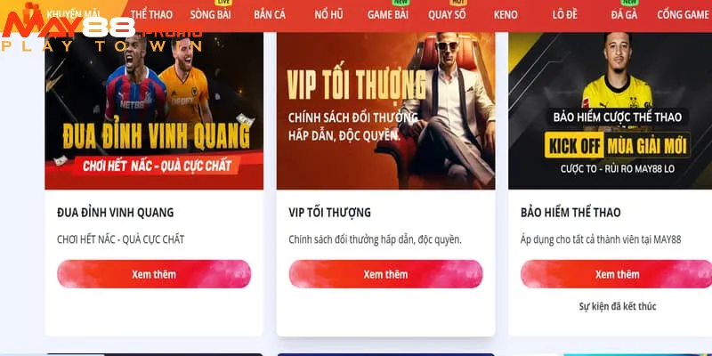 Sự kiện khuyến mãi May88 vô cùng hấp dẫn và thú vị