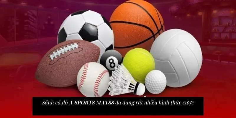 Sảnh cá độ A-SPORTS MAY88 đa dạng rất nhiều hình thức cược